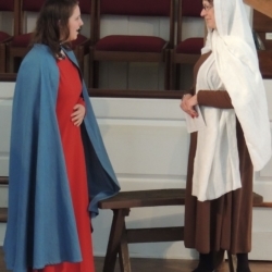 Mary and Elizabeth visit with one another