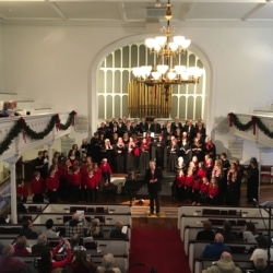 The multi-generational Berkshire Lyric Chorus fills the sanctuary of the Stockbridge Congregational Church