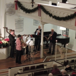 The Berkshire Brass quintet plays Christmas music