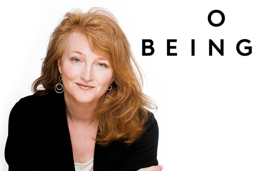 Image of Krista Tippett with the words "On Being"