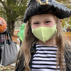 A girl dressed as a pirate
